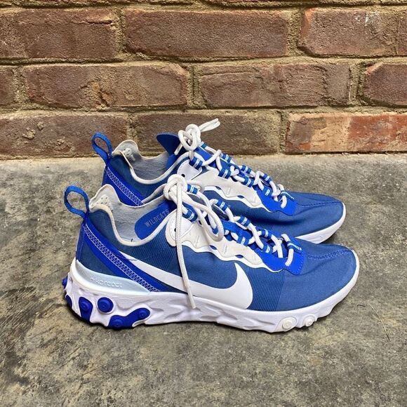 Nike Royal Blue Kentucky Wildcats React Element 55 Sneakers Size 6.5 - Picture 2 of 12